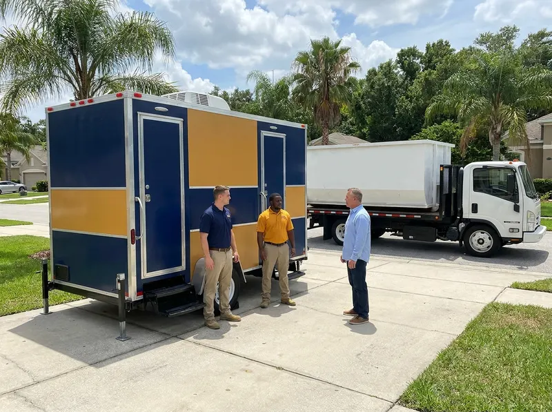 Four-Station Restroom Trailer Rental in Orlando, FL