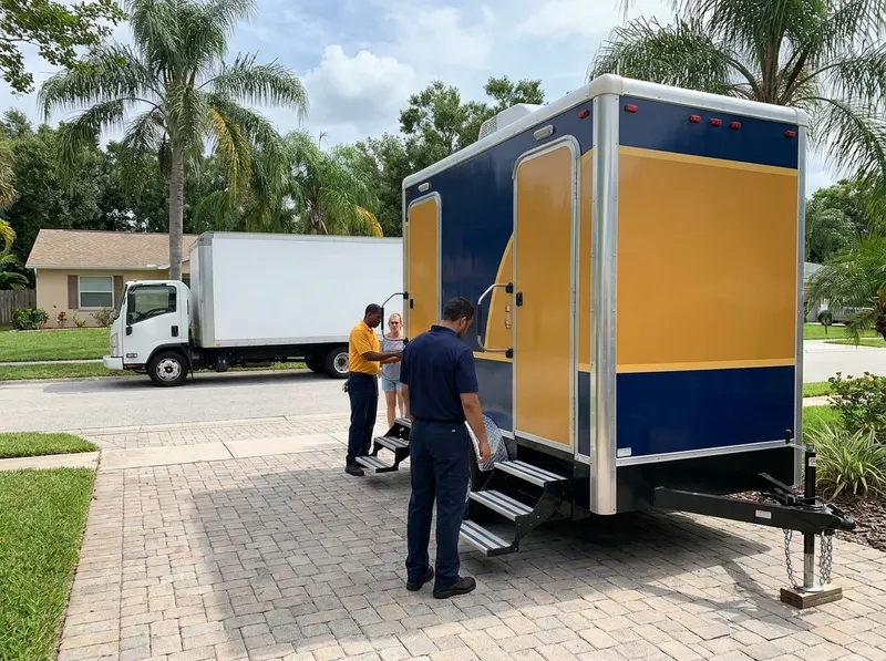 Two-Station Restroom Trailer Rental in Orlando, FL